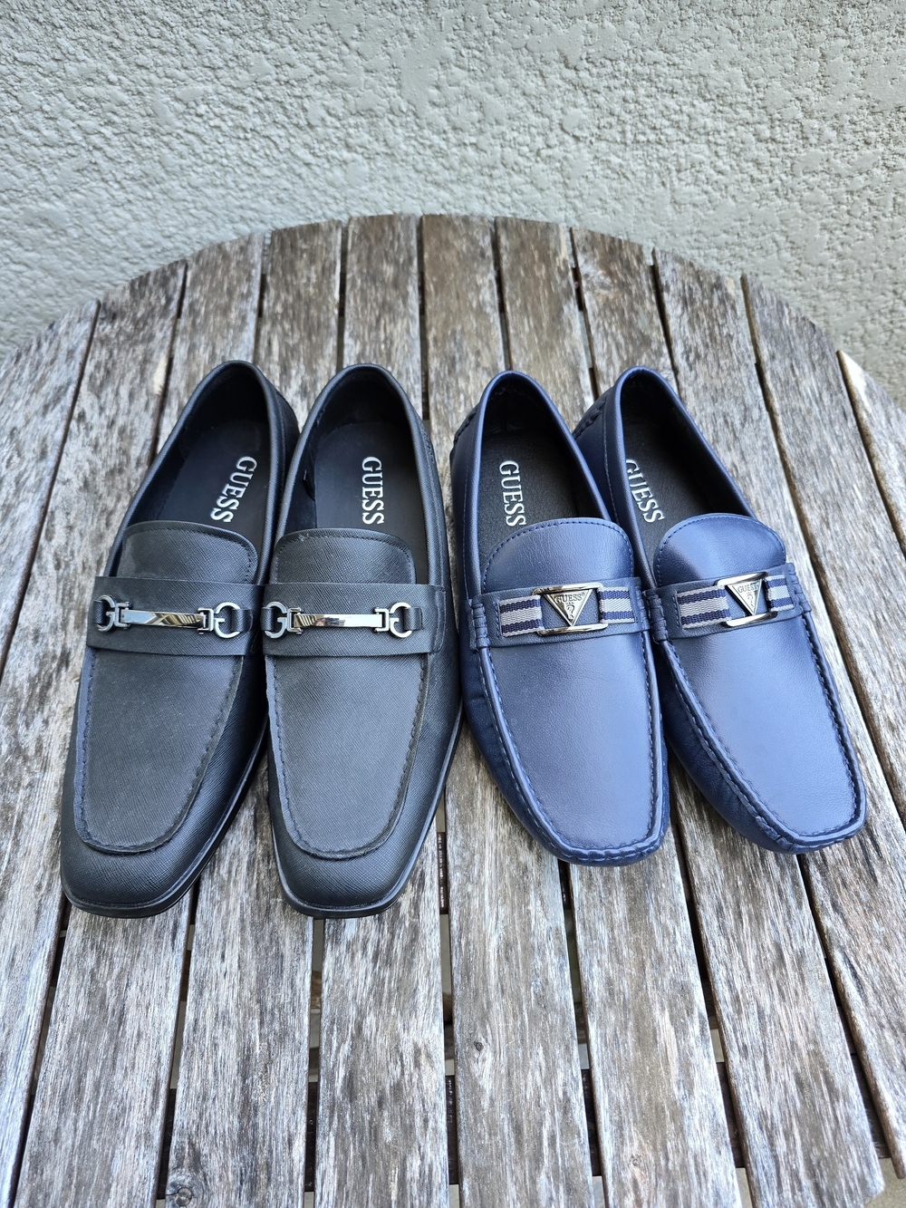 GUESS Slip-On Loafers LOT of 2 Men's US 9.5 Black Navy Blue Haldie Driving